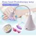 UV Nail Lamp Mini Lotus Hands Light Nail Polish Gel Curing Lamp Rotatable Nail Dryer White LED - Buy Online on SooperMarket.com