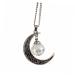 FOYTOKI Necklaces Women Chain Moon Necklace Women Necklace Dandelion Necklace Miss Jewelry Dried Flowers