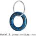 Shop LYL Blue Stainless Steel Dog Tag - Deep Engraved Front & Back Ring Shape (Small) - Perfect for International Shipping! - Buy Online on SooperMarket.com
