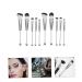Buy 2 Sets of Metal Handle Makeup Brushes for Women | Eye Shadow Brow & Loose Powder Brush Perfect for Flawless Eye Makeup & Blush Application | High-Quality Artificial Fiber - Buy Online on SooperMarket.com