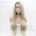 SHIYID Brown Blonde Wigs Long Silky Straight Synthetic Lace Front Wig Side Part Heat Resistant Fiber Hair For Women