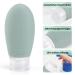 4-Pack 100ml Silicone Travel Bottles Set - Leak-Proof Refillable BPA-Free - Ideal for Cosmetics & Shampoo - TSA Approved - Gray White Blue Green - Buy Online on SooperMarket.com