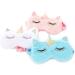 Buy Gatuida 2pcs Cute Sleeping Eye Mask - Cartoon Eye Cover for Women & Kids | Embroidered White Sleep Mask | Ideal for Travel & Relaxation - Buy Online on SooperMarket.com