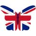 24 Edible Pre-Cut Wafer Butterfly Cake Toppers: Union Jack - Buy Online on SooperMarket.com