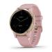 Garmin vvoactive 4S, Smaller-Sized GPS Smartwatch, Features Music, Body Energy Monitoring, Animated Workouts, Pulse Ox Sensors and More, Light Gold with Light Pink Band (Renewed) 40 mm Light Gold with Light Pink Band