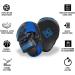 Boxing Gloves and Pads Focus Mitts Set - White/Blue 8 oz for Kickboxing, Muay Thai, MMA Training - Fitness Kit for Martial Arts - Buy Online on SooperMarket.com