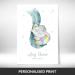 Personalised Rainbow Baby Gifts - DUMBO Elephant Wall Print | New Baby Gift for Birth, Birthday, Christening | Keepsake Nursery Decor - Buy Online on SooperMarket.com