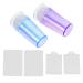 IMIKEYA 2 Sets Nail Stamp Girls Suit Nail Art Stencils Pro Tools Silicone Manicure Art Stamper Gel for Nails Manicure Kit Jelly Stamper Clear Fully Transparent Silica Gel Aurora 6.5X3X3CM Purple Blue