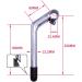 SENQI 22.2 x 225 x 4mm Gooseneck Stem | Aluminum Alloy with Teeth | BSB040 Silver - Buy Online on SooperMarket.com