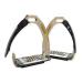 Horses safety stirrups designed for maximum safety and comfort of the rider modern and elegant (gold/black)