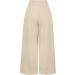 TUNUSKAT Women's Cotton Linen Wide Leg Palazzo Pants with Pocket - Medium, Khaki - Buy Online on SooperMarket.com
