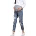 Xiedeai Maternity Jeans for Women - High Waist Over Bump Trouser, Casual Ripped Denim Pants XXL Blue - Buy Online on SooperMarket.com