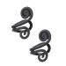 Zunis Acupressure Slimming Earrings Non Piercing Acupressure Earrings for Weight Loss Acupressure Slimming Earrings Ear Cuff Clip for Women Men (1Pair Black)