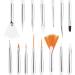 Vathery Nail Design Accessories Set - 15 Brush Set 5 Puncture Pens 30 Striping Tapes & Tweezers for Perfect Nail Art - International Shipping Available - Buy Online on SooperMarket.com