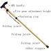 Folding Cane Adjustable Lightweight Aluminum Offset Cane-Foldable Cane Very Suitable for Daily Life to Assist Restricted Exercise Golden - Buy Online on SooperMarket.com