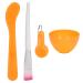 DIY Face Mask Mixing Bowl Kit Mask Brush Set Silicone with Face Mask Brush Brush Face Care Bowl Measurement Spoon Kit (Orange)