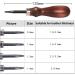 WUTA 4pc Leather Edge Bevelers Set - High Carbon Steel Skiving Tools for Keen Edge Cutting in Leathercraft (0.8mm+1mm+1.2mm+1.4mm) - Buy Online on SooperMarket.com