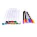 WOFASHPURET Fake Eye Lashes 10pcs Hollow with Drill Eyelash Holder Lash Brush Colorful Lash Curler Woman Lip Gloss Tube 11x1.2cm Random Color