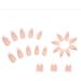 French Tips Press on Nails - Nude & White Acrylic Designs for Women | Stick on Fake Nails for Manicure Decoration - Buy Online on SooperMarket.com