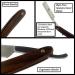 G.B.S Natural Wood Finish Straight Razor - 5/8" Shaving Razor with Dark Wooden Handle & Stainless Steel for Beard Shaping - Premium Quality - Buy Online on SooperMarket.com