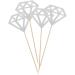 Vaguelly 150 Pcs Gold Diamond Topper Fruitcakes Wedding D cor Cake Diamonds Wedding Diamond Glitter Diamond Home Ornament Fruit Cake Glitter Wedding Cupcake Picks Commemorate Toothpick - Buy Online on SooperMarket.com