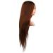 Frisierkopf Training Head - Dark Brown Natural Hair Doll for Professional Hairdressers & Styling - Buy Online on SooperMarket.com