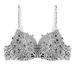 Kvysinly Women's Sparkle Belly Dance Costume Bra Top Sequin Rave Dance Crop Tops Party Club Wear Silver Medium