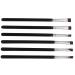 CANIGHT 6pcs Flat Eyebrow Brush Eyeliner Tool Eyeshadow Brush Eye Lash Brush Eye Brush Black Wooden Handle