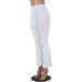 Women's Lace Embroidery Bell Bottom Cropped Pants - White XX-Large - Buy Online on SooperMarket.com