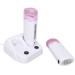 Double depilatory heater wax roller set for hair removal roll-on wax warmer portable double depilatory roll-on wax warmer with heating base for women and men's hair legs armpit (EU)