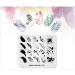 Alexnailart Nail Art Stamping Plate FA015 - Feathers Fashion Design Template - Buy Online on SooperMarket.com