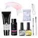Liummrcy Polygel Nail Kit Poly Nail Gel Kit Starter Nail Extension Kit Manicure Beginner Set Nail Art Tools Set Gel Starter Kit 8pcs PGP006-All-in-One French Nail Kit Salon DIY at Home PGP006. Pgp006.