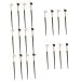 Baluue 20 Pcs Nose Shadow Brush Flat Concealer Brush Eye Shadow Brush Makeup Tool Nose Contour Brush Concealer Brush under Eye Angled Makeup Brush Eyeshadow Brush Cosmetic Brush