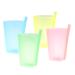 EXCEART 4PC Cups with Built- in Straw Colorful Sip Cups with Built in Straw for Children