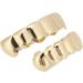 Herchr Funny Halloween Teeth - Shiny Brass Prosthesis for Parties | Unique Gold Decoration & Gift - Buy Online on SooperMarket.com