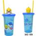 Baby Shark 15oz Cup Set for Boys | Refillable with Straw and Stickers | School Supplies & Sports - Buy Online on SooperMarket.com
