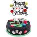Arthsdite 1Pc Casino Cake Topper Poker Game Chips Player Happy Birthday Cake Pick Decorations for Las Vegas Casino Night Theme Birthday Party Supplies - Buy Online on SooperMarket.com