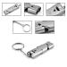 Zeaybsr 2-Piece Stainless Steel Emergency Pipe 150dB Outdoor Survival Keychain for Camping & Hiking (Black & Gray) - Buy Online on SooperMarket.com