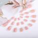 Brishow Pink Short False Nails - 24pcs Natural Acrylic Stick-On Full Cover for Women & Girls | International Shipping - Buy Online on SooperMarket.com