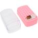 Nail Drill Bit Cleaning Brush Box 30 Hole Manicure Tools Compact Nail Drill Bit Holder Dustproof Display Stand for Nail Salon (Pink) - Buy Online on SooperMarket.com