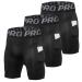 YUSHOW Mens Compression Shorts with Pocket Spandex Sports Running Quick Dry Shorts Compression Underwear for Men Athletic Medium Black