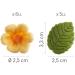 Dekora - Box of 8 Yellow Sugar Flowers and 5 Green Leaves - Edible Cake Toppers - Sugar Cake Decoration for Birthday Cakes - Buy Online on SooperMarket.com