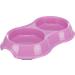 Trixie Light Weight Version Plastic Double Bowl for Cat 200 ml Assorted Colors 1 Count (Pack of 1) - Buy Online on SooperMarket.com