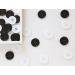 50PCS GANSSIA 1 Inch Black Resin Sewing Buttons for DIY Craft Decoration - Buy Online on SooperMarket.com