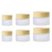Cosmetics can Zuzer 6PCs cosmetics doses cosmetic can cosmetic cans empty cosmetics container Small glass socket jar creams with lid for cream lotion masks cosmetics nail art (10ml 30ml 50ml)