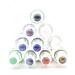 10 Pack 10ml Clear Glass Roller Bottles with Gemstone Roller Balls and Bamboo Lid - Healing Crystal Chips Inside - Buy Online on SooperMarket.com