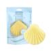 Cowry Shaped Konjac Washing Face Sponge Puff Facial Cleansing Care Tool Wet/Dry for Home Gift(Lemon light yellow)