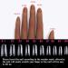 Professional Silicone Nail Practice Hand for Acrylic Nails | Left Hand Dark Brown with Adjustable Bracket and 50pcs Nail Tips - Buy Online on SooperMarket.com