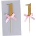 Gadpiparty 10 Pcs First Birthday Wedding Fondant Topper Baby Shower 1st Birthday 1 Year One Year Old Birthday Cake Picks Stick Glitter Cupcake Picks Cakes Cake Topper Insert Card Number - Buy Online on SooperMarket.com