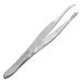 Tweezers for eyebrows depilatory tip carbon steel inclined 9 cm color silver